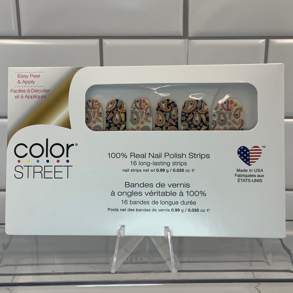 Color Street Oops-a-Paisley FDG294 Nail Polish Strips Multicolor 16 Count